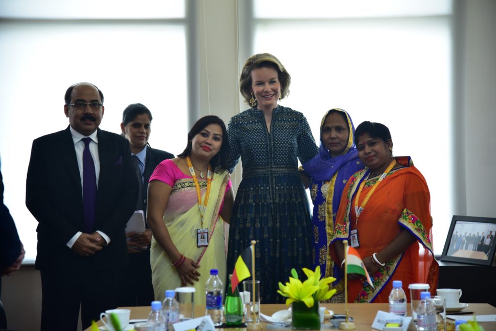 Queen Mathilde of Belgium visits Fusion Microfinance,overviews its contribution