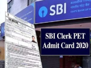 SBI Clerk PET Admit Card 2020