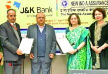 J&K Bank partners with New India Assurance as their Bank assurance partner J&K Bank partners with New India Assurance