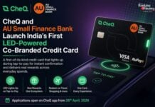 CheQ and AU Small Finance Bank Launch India’s First LED-Powered Co-Branded Credit Card CheQ