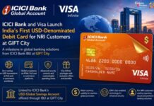 ICICI Bank and Visa Launch India’s First USD-Denominated Debit Card for NRI Customers at GIFT City ICICI Bank