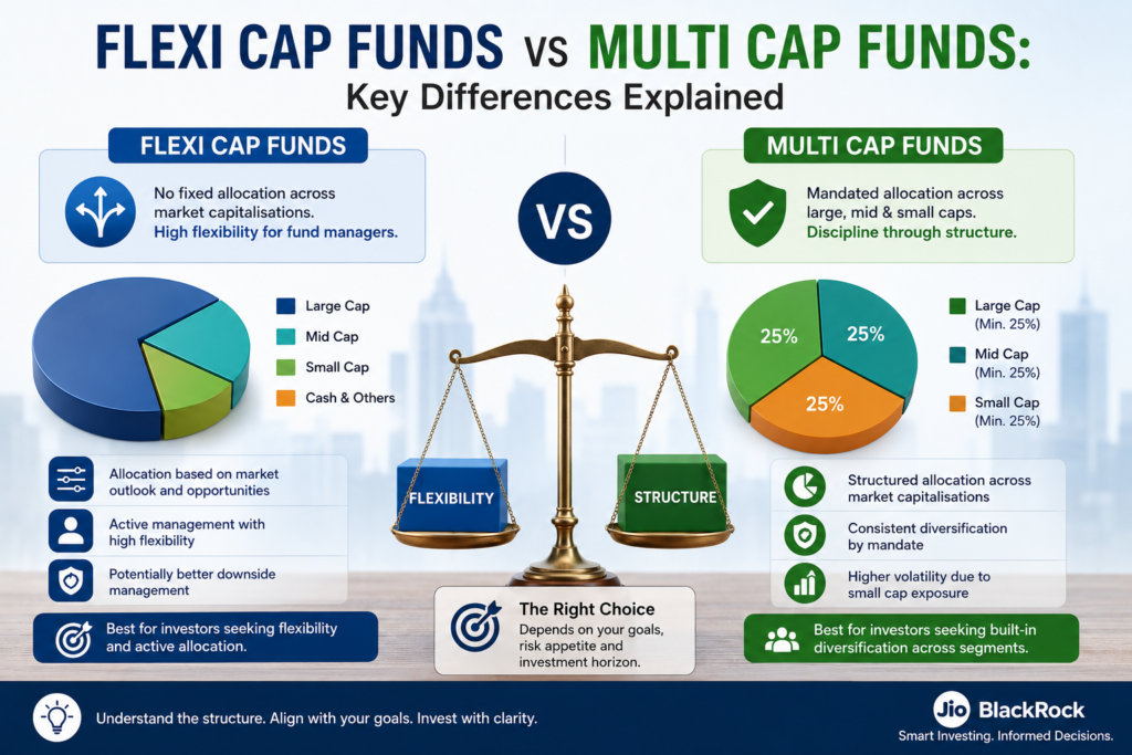 Flexi Cap Funds vs Multi Cap Funds: Key Differences Explained