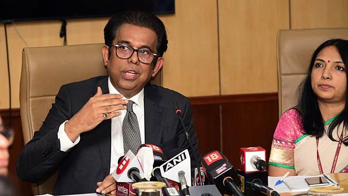 Rohit Kumar Singh speaking at a media briefing in New Delhi
