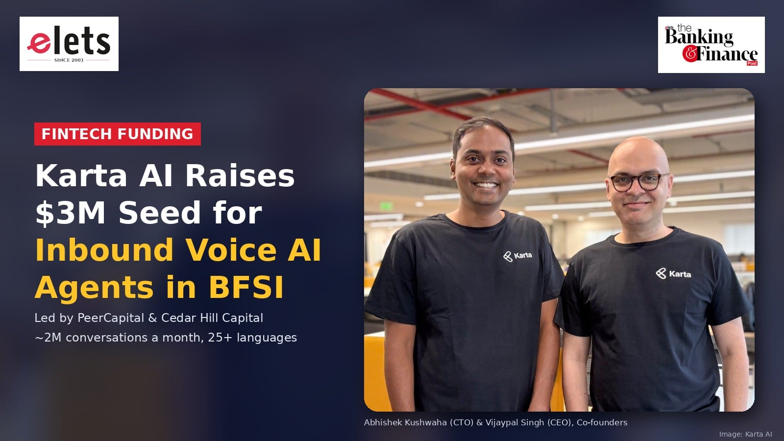 Karta AI co-founders Abhishek Kushwaha (CTO) and Vijaypal Singh (CEO)
